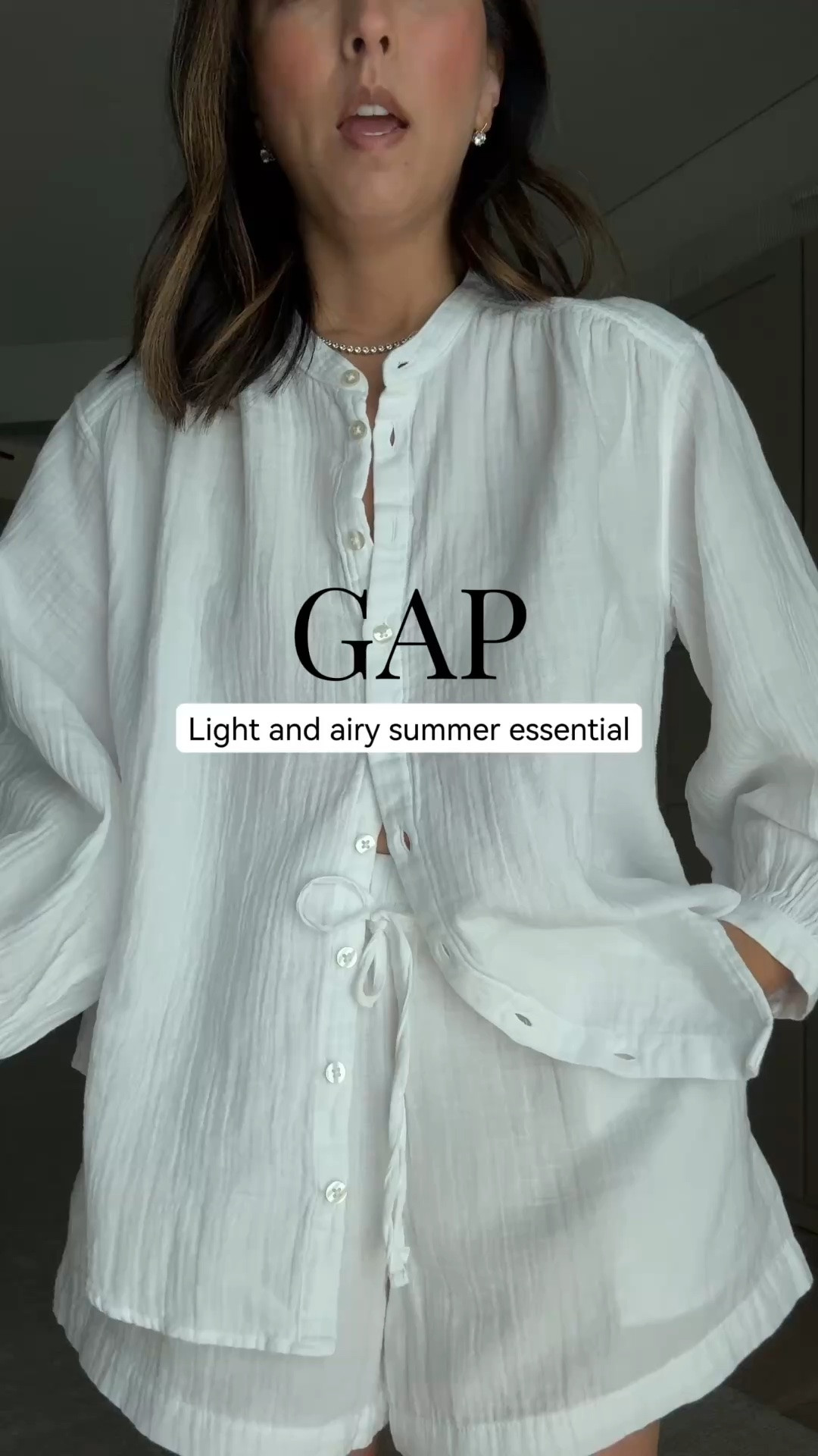 Obsessed with this gauze top, and it pairs perfectly with the gauze shorts. Wearing a petite small in the top and small in the shorts.

#LTKmomlife #LTKPetite