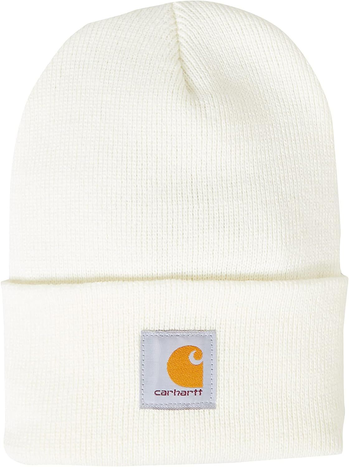 Carhartt Men's Knit Cuffed Beanie, Deep Winter White, One Size at Amazon Men’s Clothing store | Amazon (US)