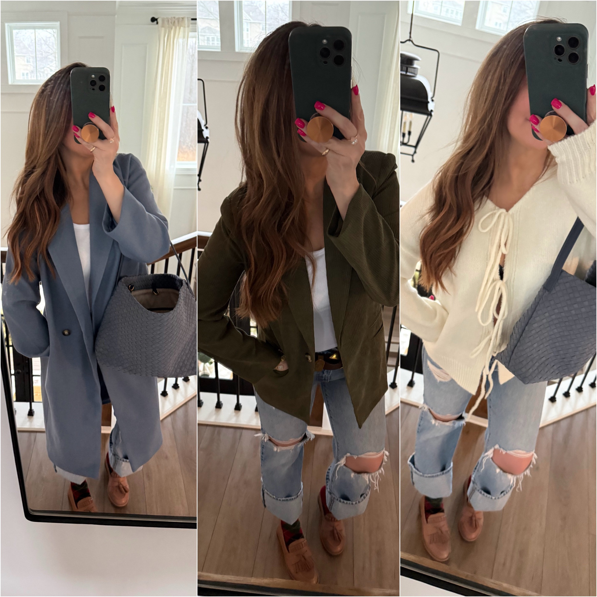 Amazon Finds that are 10/10!
Long blue coat is a size small. Fits perfect and runs oversized.
Loafers are my normal size. So comfortable!!! Grabbing the black too.
Green blazer is a size small. True to size.
White bow sweater is a medium! 

#LTKSaleAlert #LTKFindsUnder50 #LTKootd