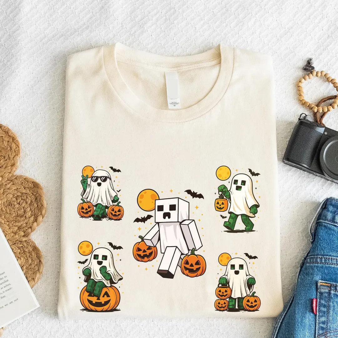 Funny Halloween Ghost Gamer T-shirt - Kids Toddler Zombie Tee - Etsy | Etsy (US)