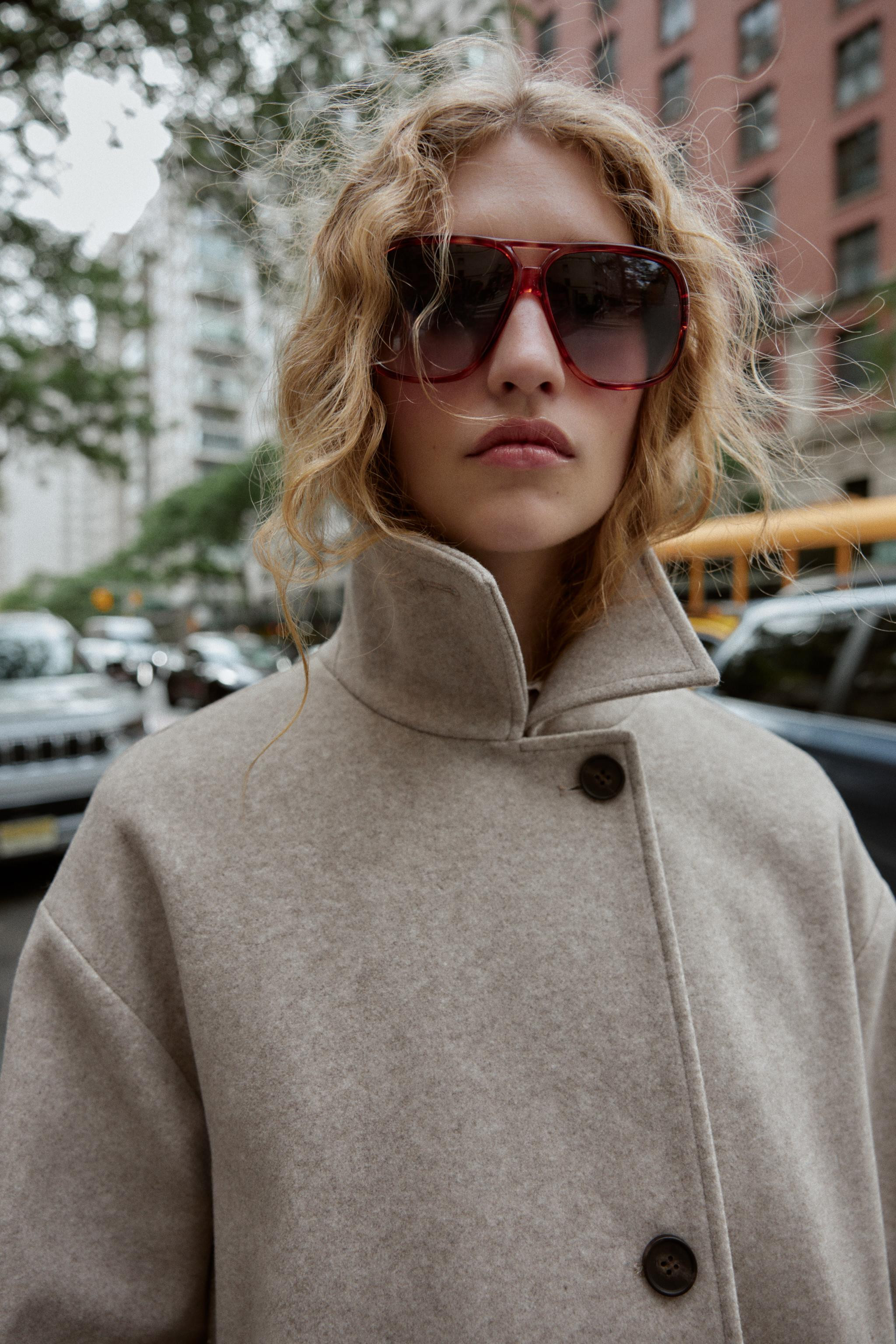 MANTEL MIT WEICHEM KRAGEN MIT DOPPELTER POSITION | Zara DE