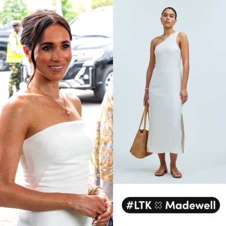 Meghan knows how to wear white! Looking for a chic budget alternative? Shop this one at Madewell. #shopdeescloset #shopaholicscloset

#LTKxMadewell #LTKStyleTip #LTKParties