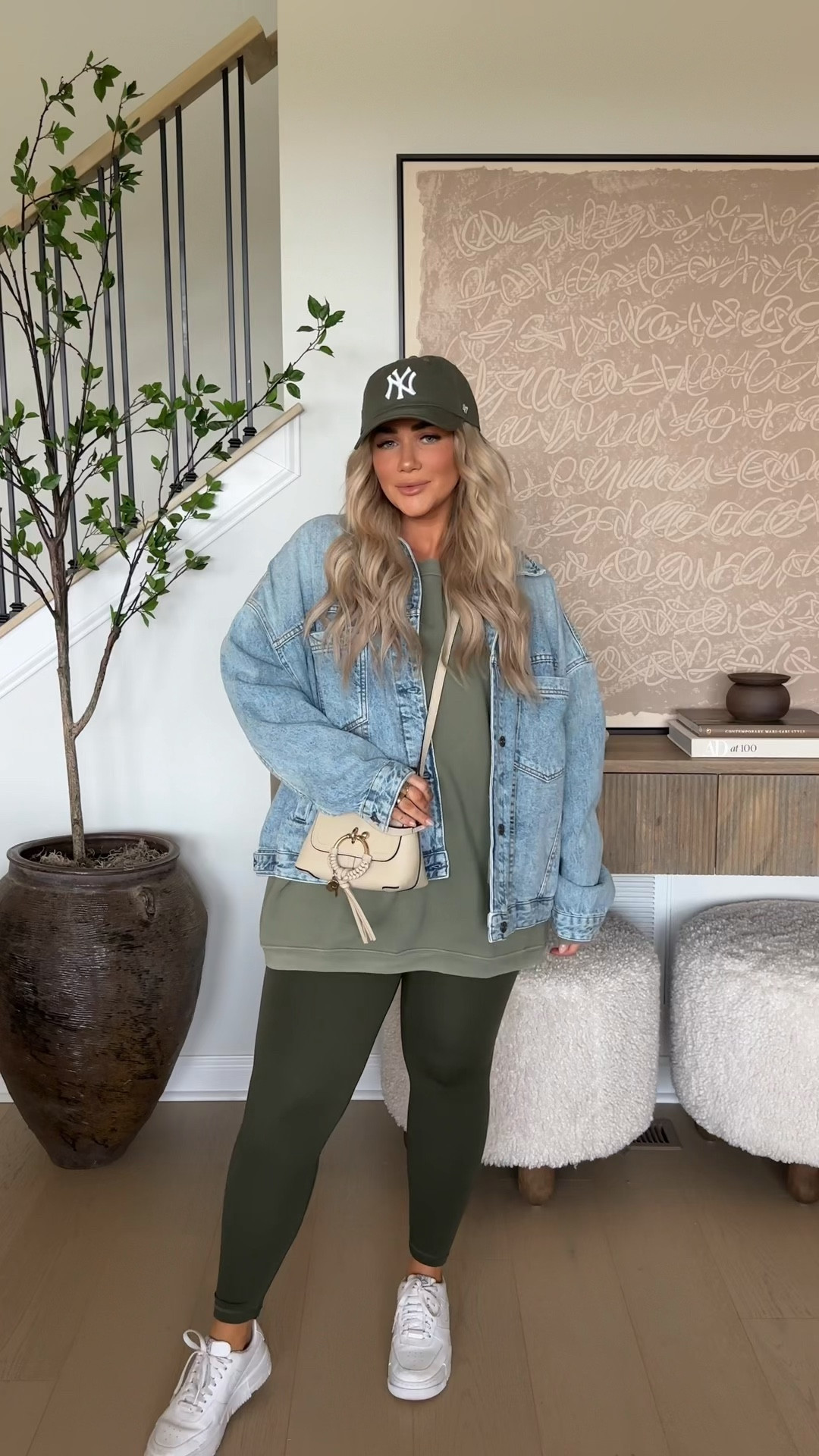 Same base, two ways — Millennial & GenZ 🤍 DAY 2!!
Leggings + a matching oversized sweatshirt is for sure a staple outfit for me. Plus it’s all on sale. 🥳👏🏼

This sweatshirt comes in 13 color ways & is 50% off. The leggings come in 5 color ways & are 30% off. 

Sweatshirt // size large 
Leggings // size large 
Denim jacket // size large 
Puffer // size large 

#midsize #midsizestyle #stylingbasics #millennial #genz #size10fashion #amazonstyle #amazonfind