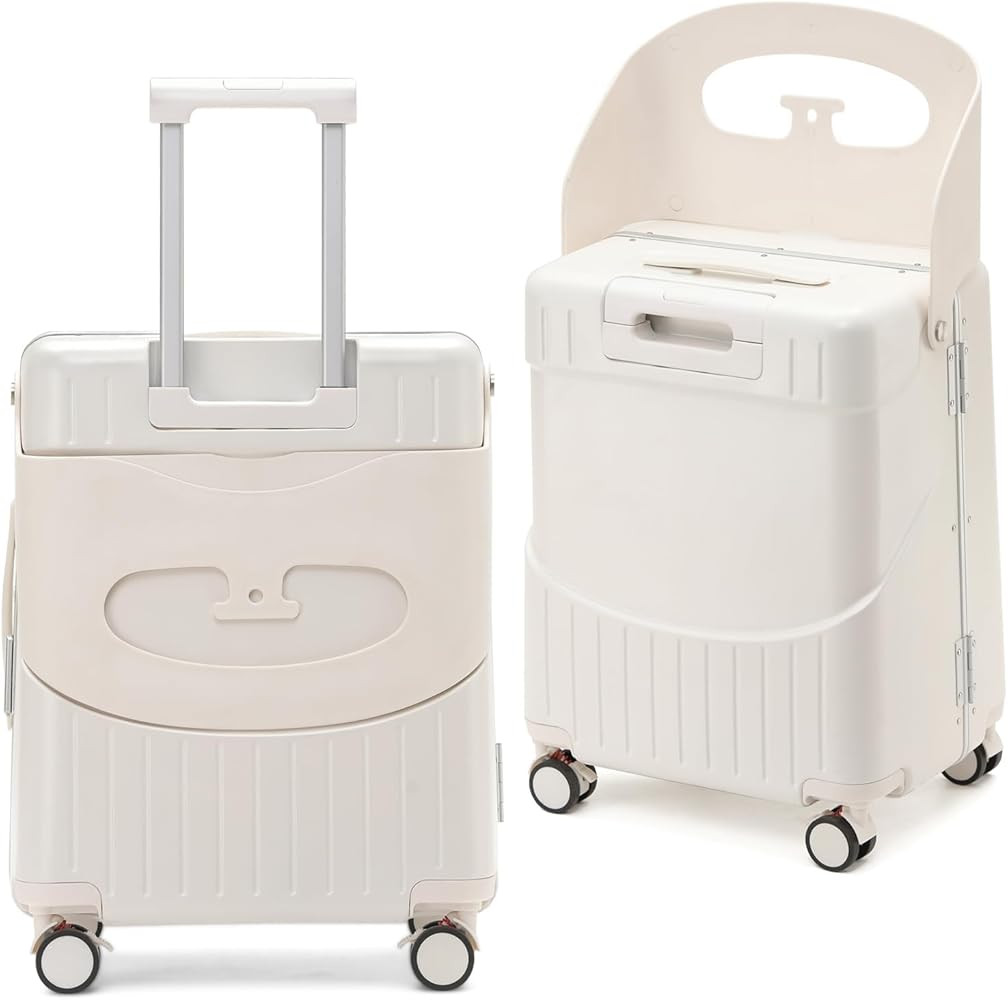 20-Inch Ride-On Suitcase for Kids & Adults – TSA-Approved Underseat Carry-On Luggage with 360°... | Amazon (US)