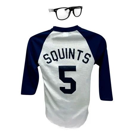 Squints Costume Baseball Jersey And Glasses Sandlot Movie Halloween Palledorous | Walmart (US)