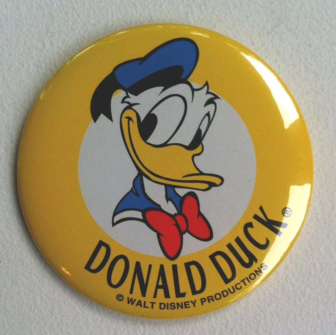 Large 1970s Disneyland Pinback Button DONALD DUCK 3 inches | Etsy (US)