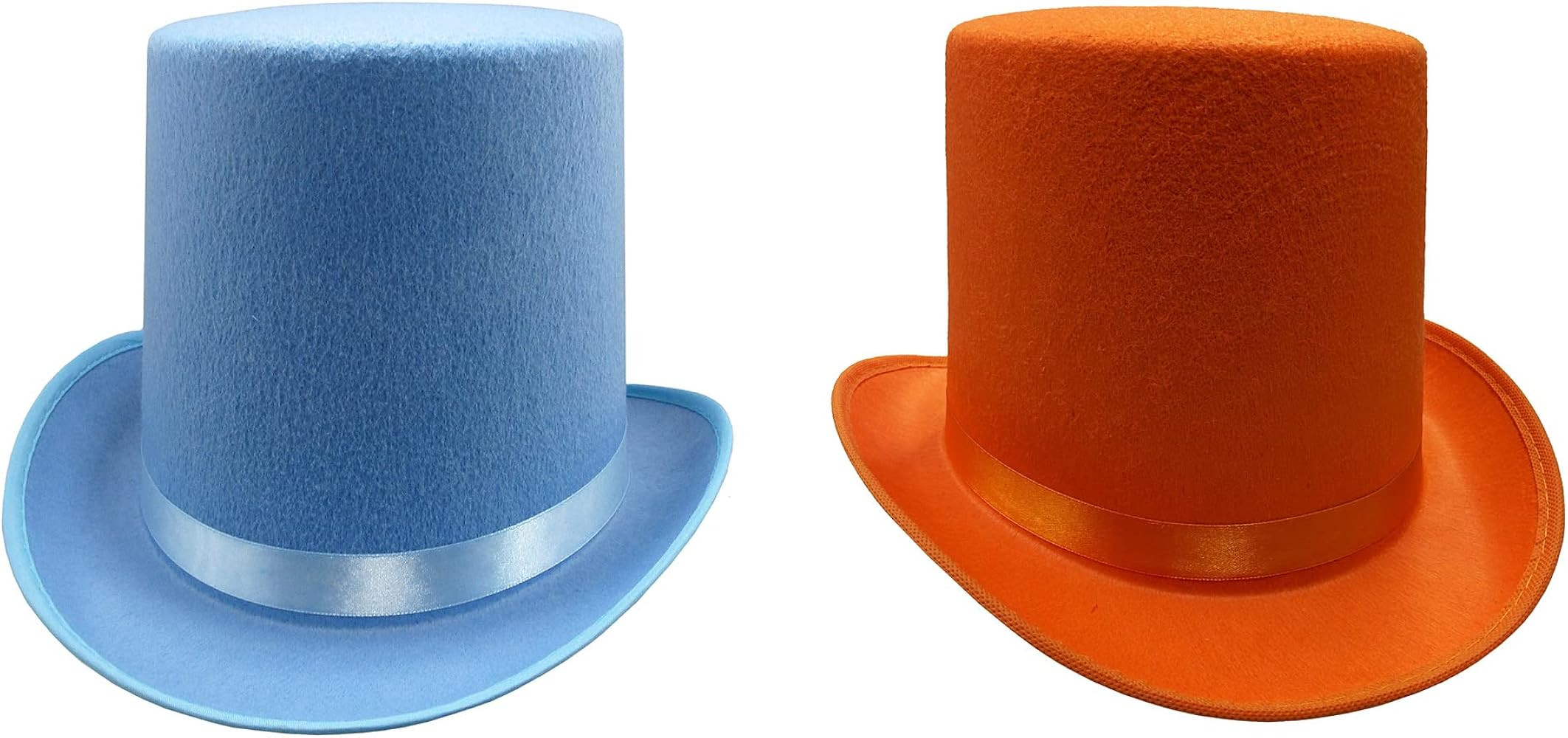 Adult Tux Top Hats Dumb Blue Dumber Orange Tall Felt Funny Halloween Accessory, Blue Orange, One ... | Amazon (US)