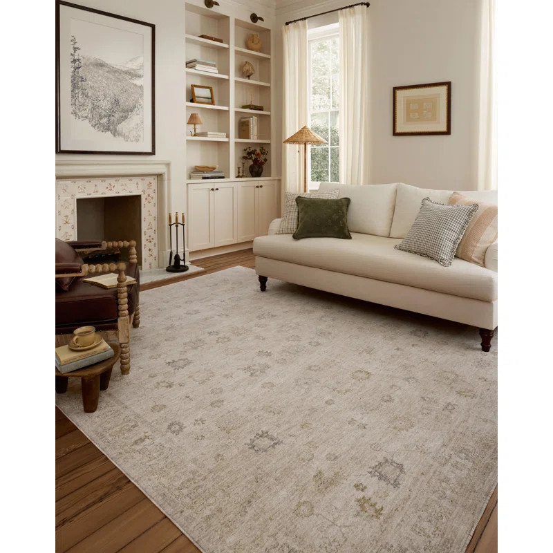 Chris Loves Julia x Loloi Louisa Oatmeal / Stone Area Rug | Wayfair North America