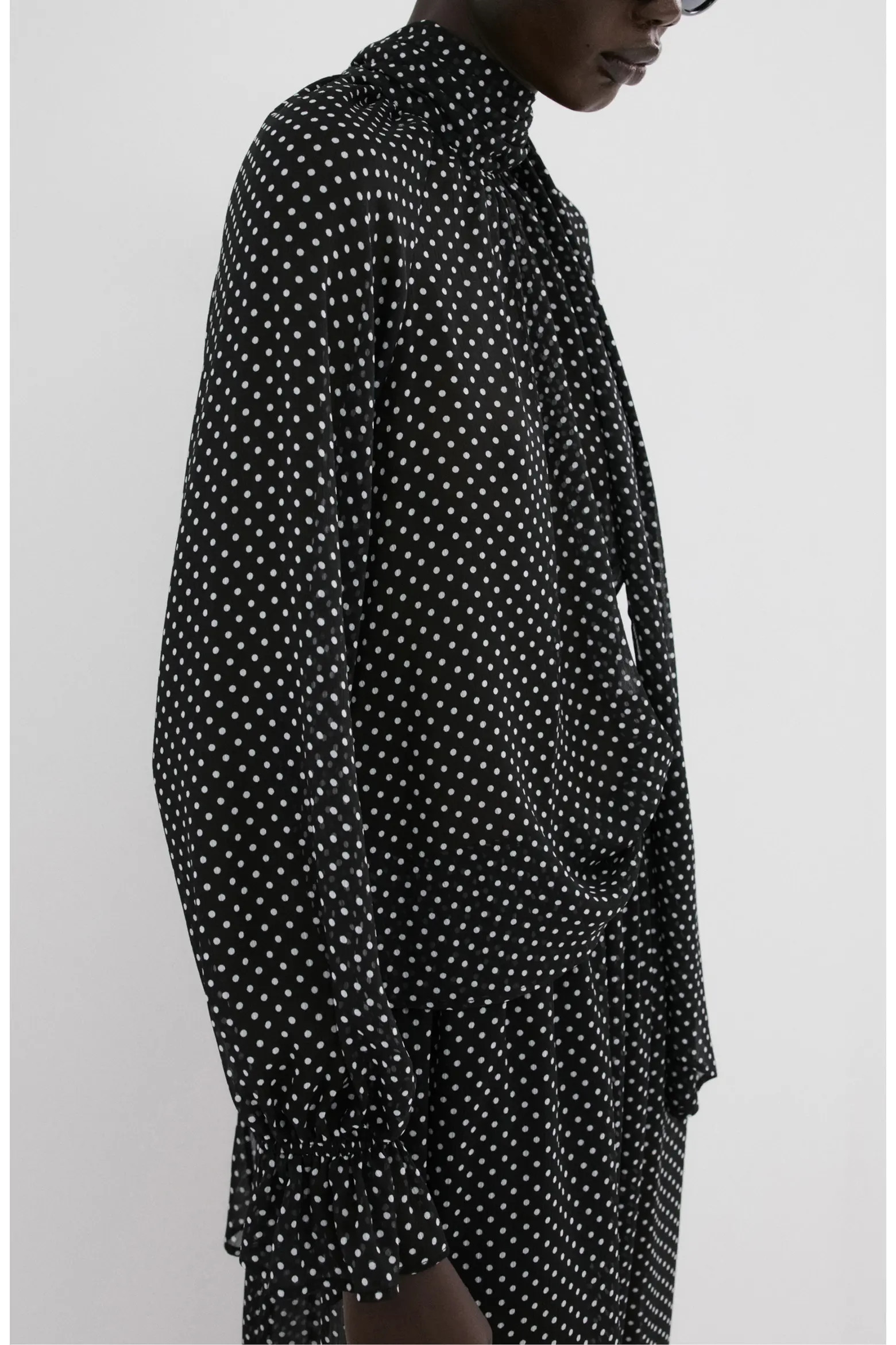 Dot Tie Neck Top (Women) | Nordstrom | Nordstrom