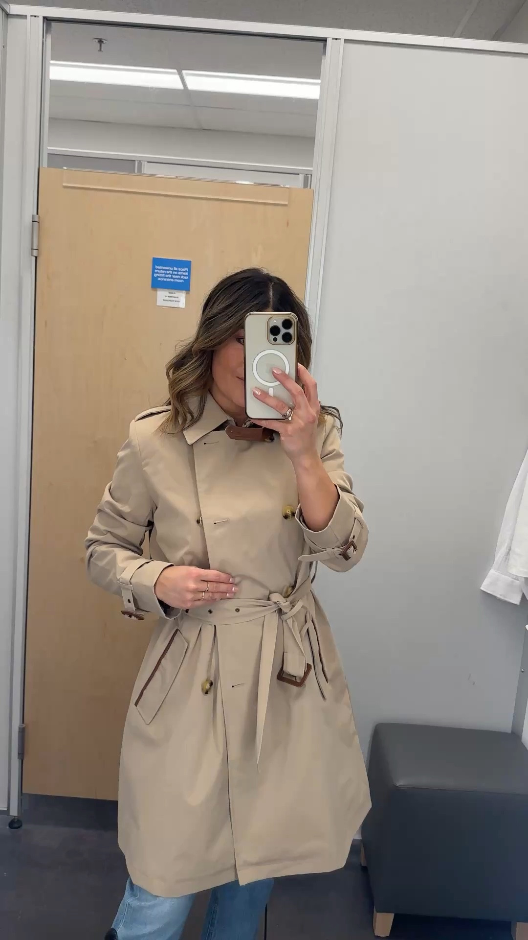 If you are looking for a good French coat for spring, this one is so good! I love the length, the details it has and the fabric! It’s structured and comfortable and so chic! It runs tts, order your regular size. 
I’m wearing size small. 

#LTKSeasonal #LTKootd #LTKWorkwear
