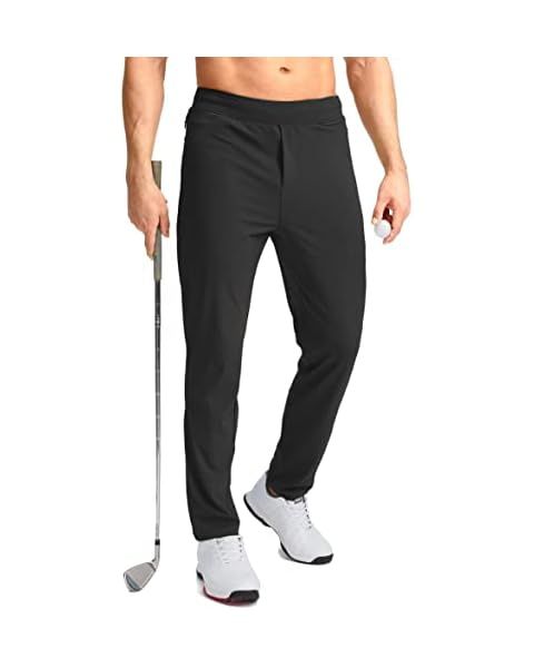 Amazon.com: G Gradual Men's Golf Joggers Pants with Zipper Pockets Stretch Sweatpants Slim Fit Tr... | Amazon (US)
