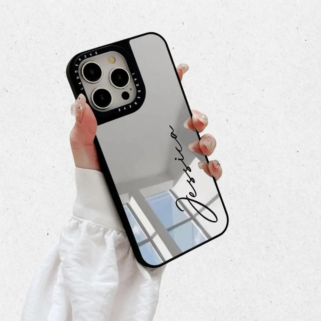 Custom Name iPhone Mirror Case – Personalized Cover for iPhone 17 16 15 14 13 12 11 Pro Max Plu... | Etsy (US)