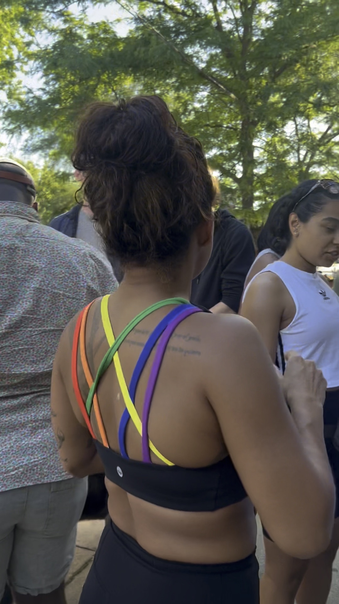 PRIDE STRIDE RUN 🌈 with the sports bra everyone asked about :)  