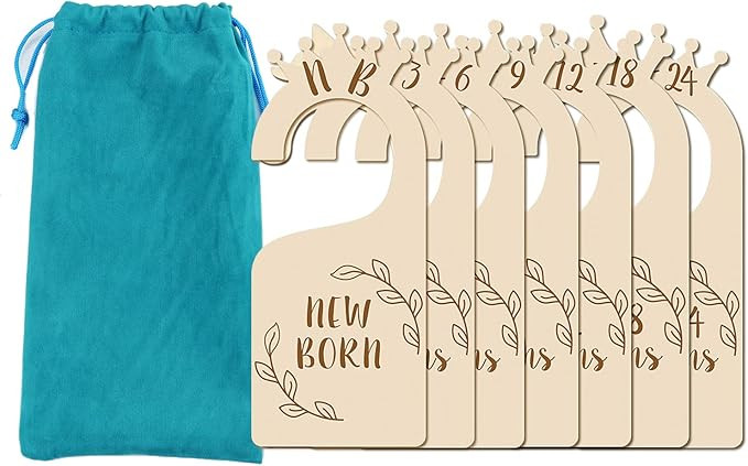 Wooden Unicorn Baby Closet Divider,Upgrade NB to 24 Months Baby Cloth Organizer by Age and Size N... | Amazon (US)