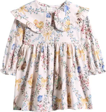 Kids' Floral Long Sleeve Cotton Dress | Nordstrom