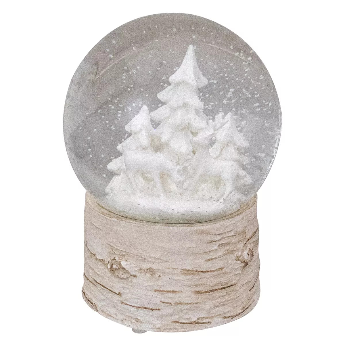 Northlight 5.5" White Reindeer Woodland Scene Musical Christmas Snow Globe | Target