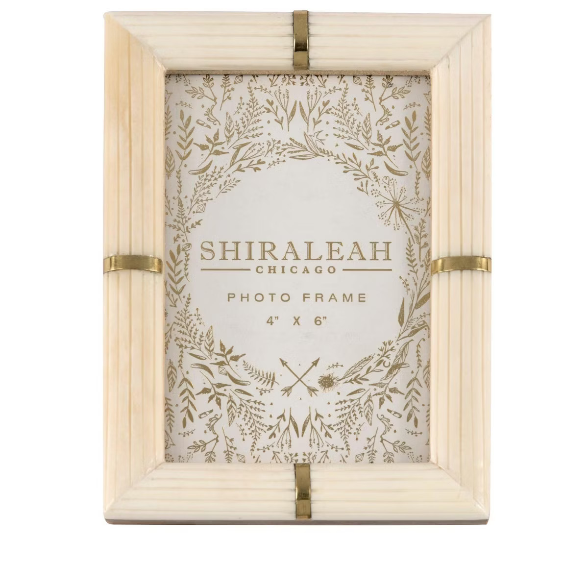 Shiraleah Portofino Ribbed 4x6 Picture Frame, Ivory | Target