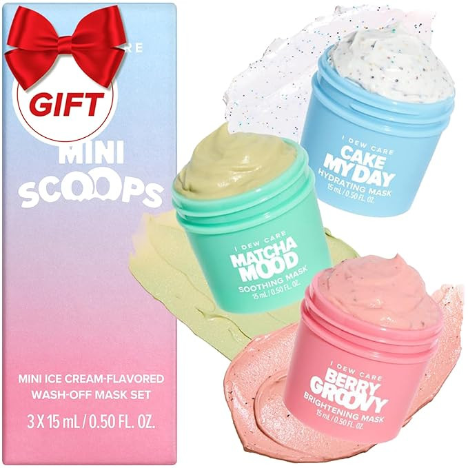 I DEW CARE Wash Off Face Mask Skincare Gift Set - Mini Scoops | Facial Masks, Matcha, Korean Skin... | Amazon (US)