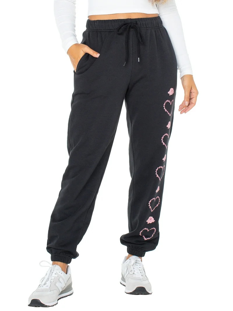 Celebrity Pink Women's and Women's Plus Fleece Jogger Sweatpants, Sizes XS-4X | Walmart (US)