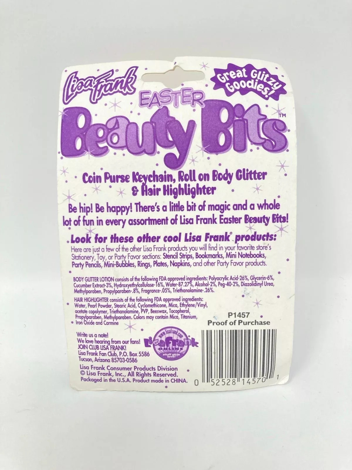 Vintage Lisa Frank Kitten Easter Beauty Bits Coin Purse Keychain Sealed  | eBay | eBay US