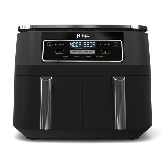 Ninja Foodi 4-in-1 8-Quart 2-Basket Air Fryer with DualZone Technology, Black, Model DZ100 | Shop Simon