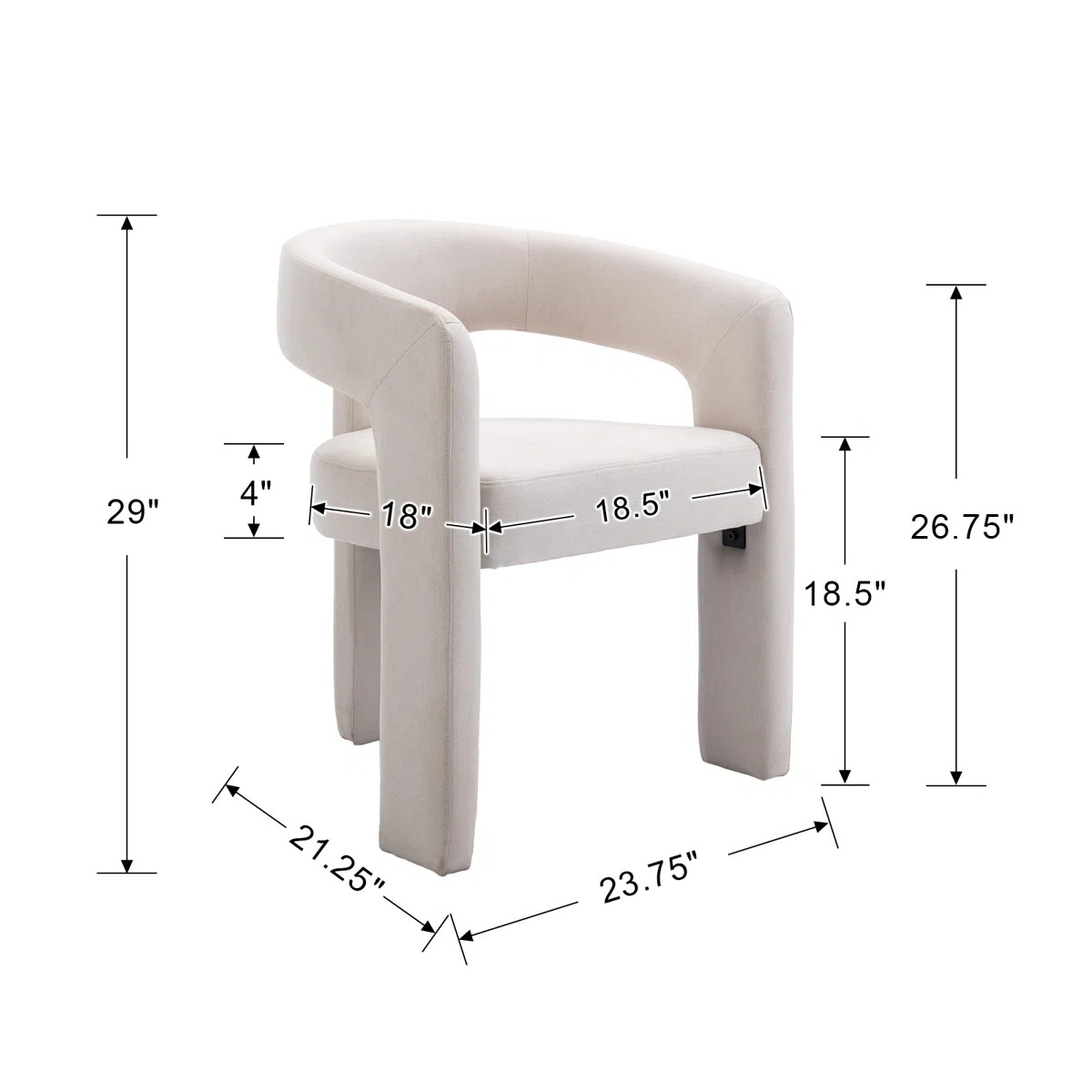 Modern Upholstered Barrel Dining Chairs (Set of 2) | Wayfair North America