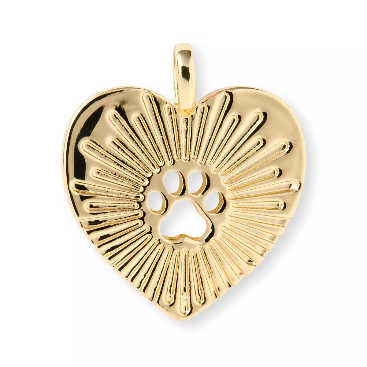 Paw Cutout Heart Charm - Gold - The Cuddle Collab | Target