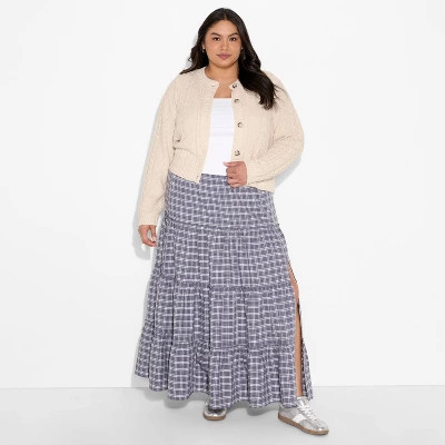 Women's Crewneck Heritage Cable Cardigan - Wild Fable™ Off-White 4X | Target