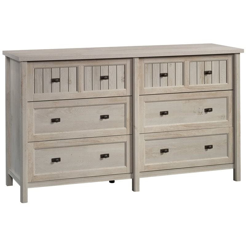Sauder Costa 6-Drawer Dresser in Chalked Chestnut, Chalked Chestnut Finish | Amazon (US)