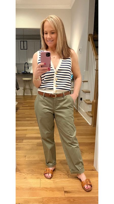 Love the olive green and navy stripe comboo

#LTKStyleTip #LTKOver40