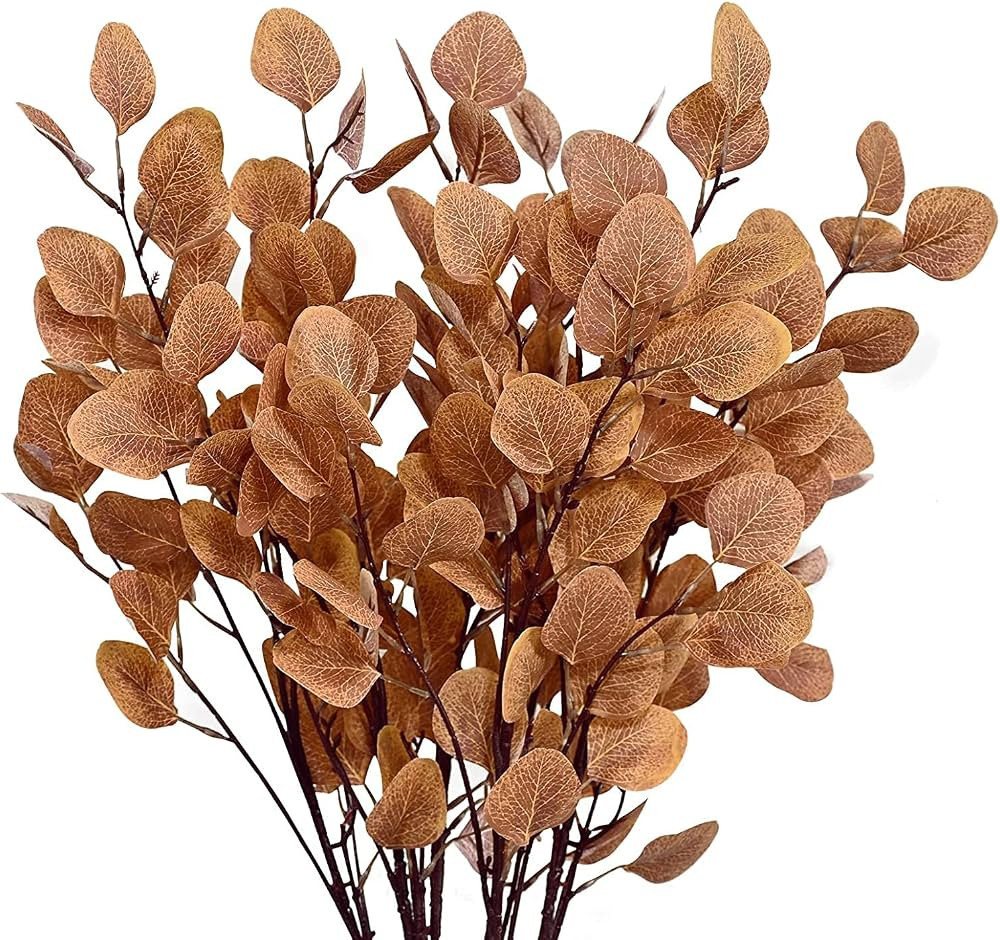 Dolicer 6 Pcs 35.4" Artificial Eucalyptus Leaves Tall Silver Dollar Eucalyptus Leaf Fake Eucalypt... | Amazon (US)