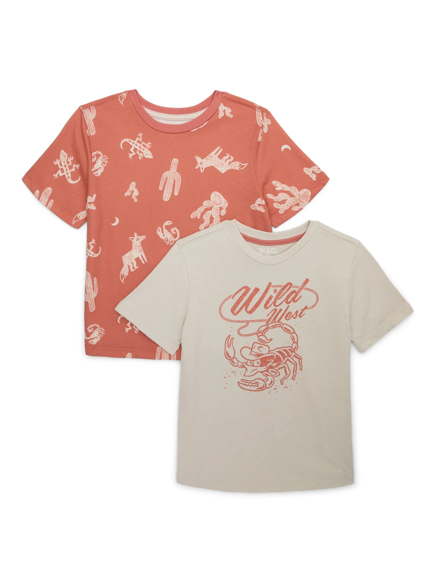 365 Kids by Garanimals Boys Mix and Match Multipack Graphic Tees, 2-Piece, Sizes 4-10 | Walmart (US)