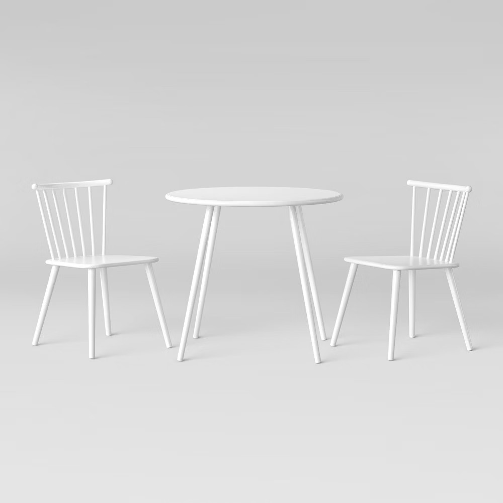 Metal Windsor Table And Chair Set White - Pillowfort , True White | Target