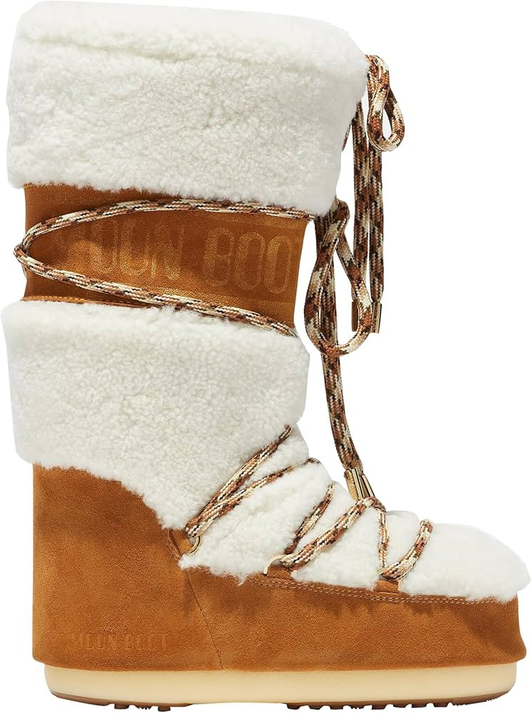 Amazon.com: Moon Boot, Icon Shearling Unisex Boots, 42/44, Whiskey/Off White : Luxury Stores | Amazon (US)