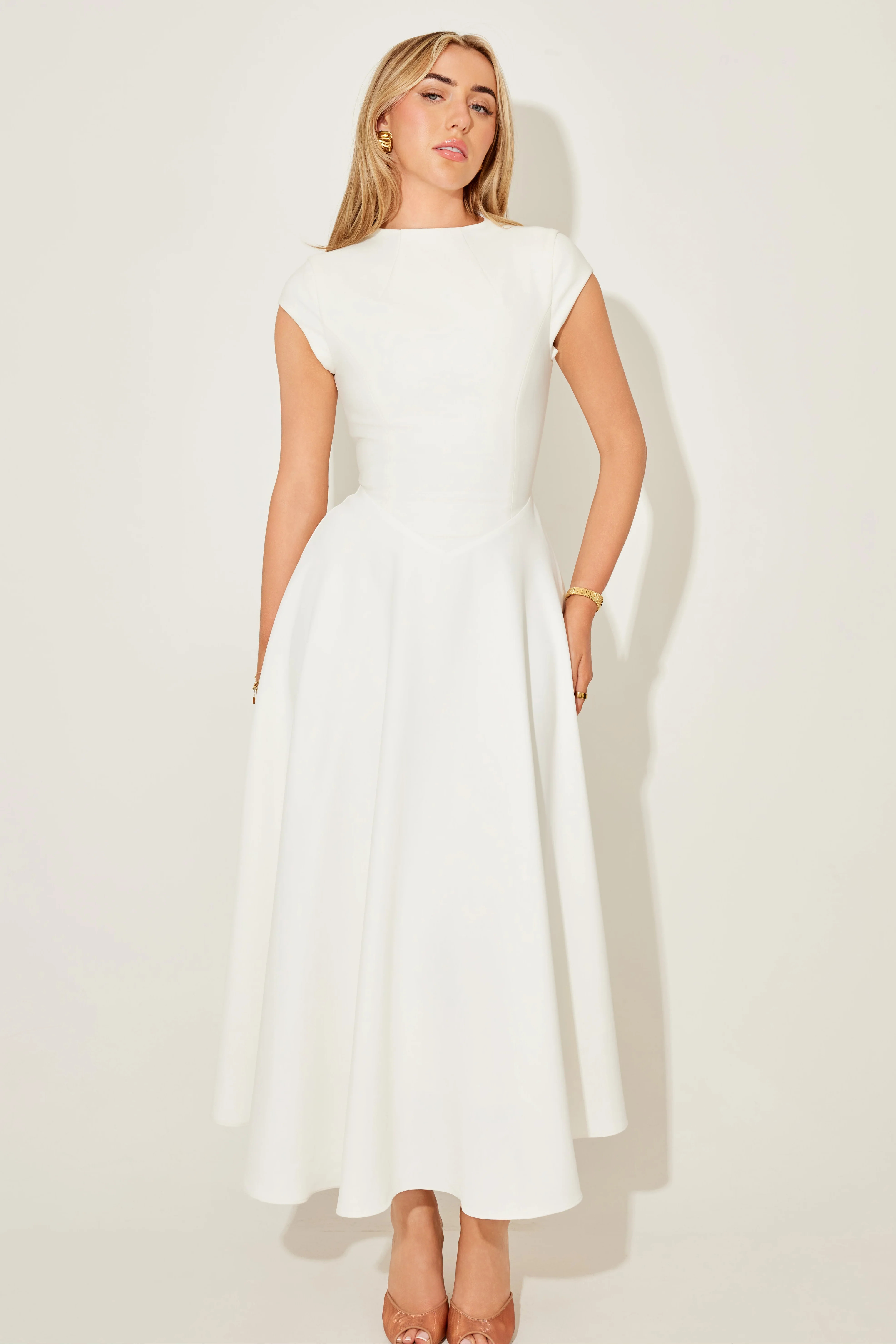 Cap Sleeve Midi Dress | Odd Muse