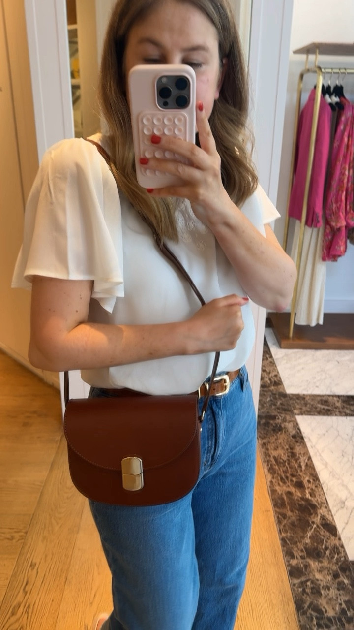 I’ve been eyeing this leather bag online, and I was really excited to see it in store! I’m adding it to my wishlist in this brown. The blue is also really pretty. 

#LTKitbag