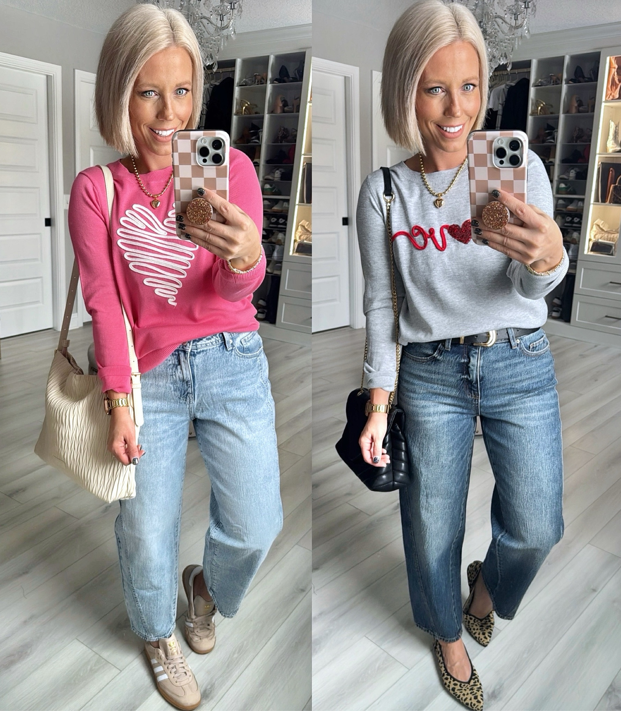 Walmart puts out the best Valentine’s Day sweaters every year and I was excited to be able to grab these too! They also sell out so if it’s showing stocked in your size grab one or two now!!
⬇️⬇️⬇️
Tops sized up to medium
Jeans sized up to size 6
Shoes TTS

#LTKSeasonal #LTKShoeCrush #LTKFindsUnder50