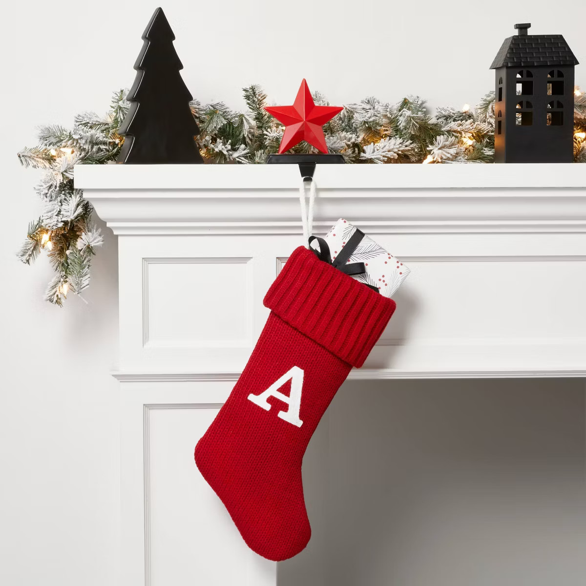 Knit Monogram Christmas Stocking Red - Wondershop™ | Target