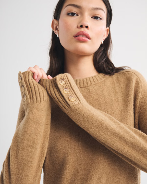 A&F Madeline Crew Sweater | Abercrombie & Fitch (US)