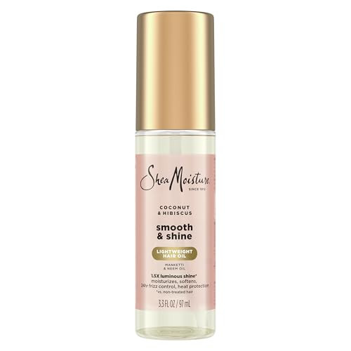SheaMoisture Coconut & Hibiscus Smooth & Shine Oil Coconut & Hibiscus Softens and Hydrates Hair With Manketti and Coconut Oil For a Lightweight Texture 3.3fl oz | Amazon (US)