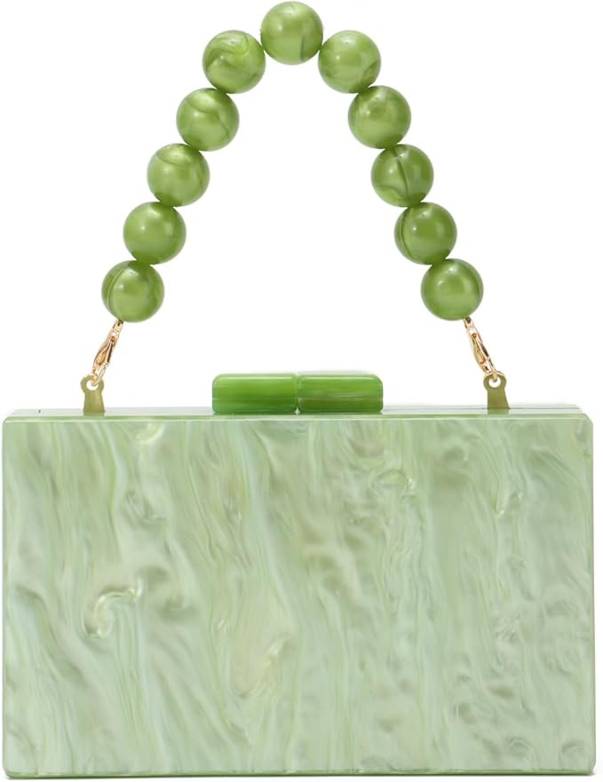 Oweisong Women Acrylic Clutch Purse Formal Wedding Evening Handbag Marble Party Shoulder Crossbod... | Amazon (US)