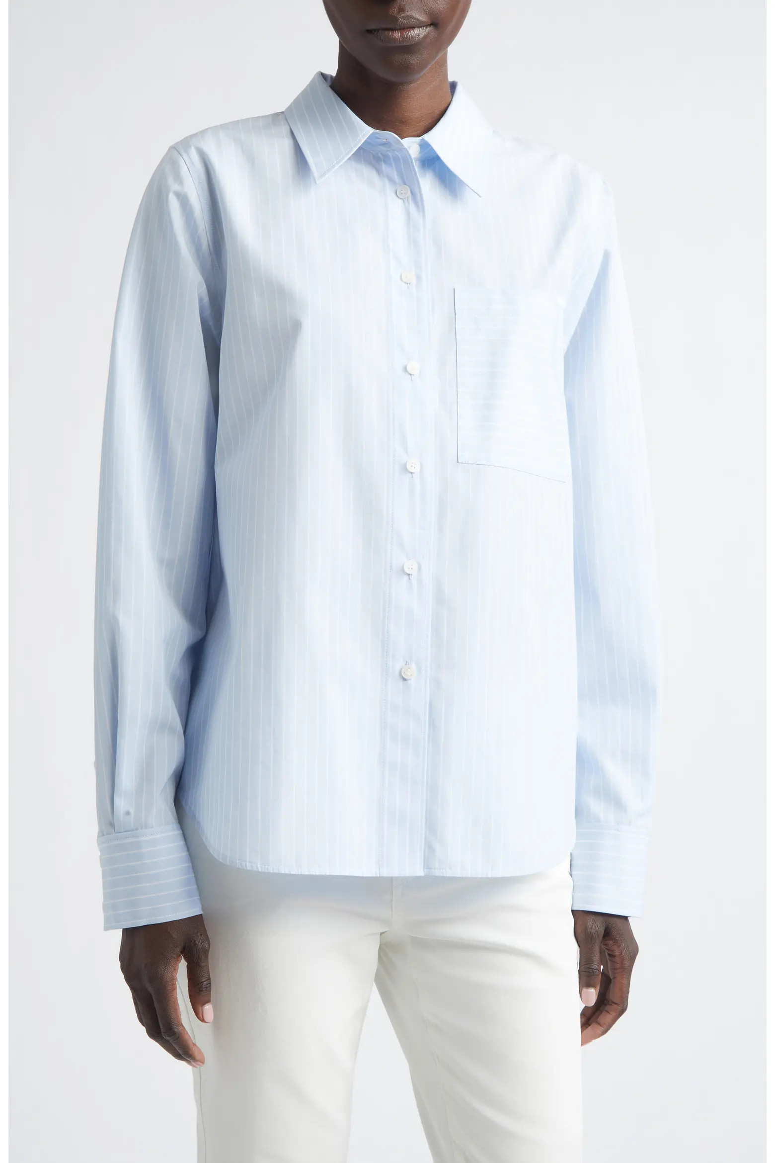 Stripe Oversize Cotton Poplin Button-Up Shirt (Women) | Nordstrom | Nordstrom