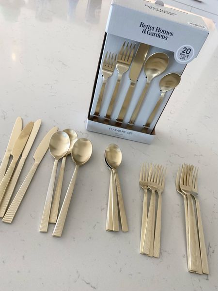 Somehow, the majority of our forks have gone missing….like, HOW does a family lose all the forks? Leave it to us! #walmartpartner Good thing @walmart has such pretty and affordable flatware! I just snagged these gold sets and think they are just gorgeous! They come in other finishes too and the quality is great!
Shop them here:

#walmart #walmarthome
