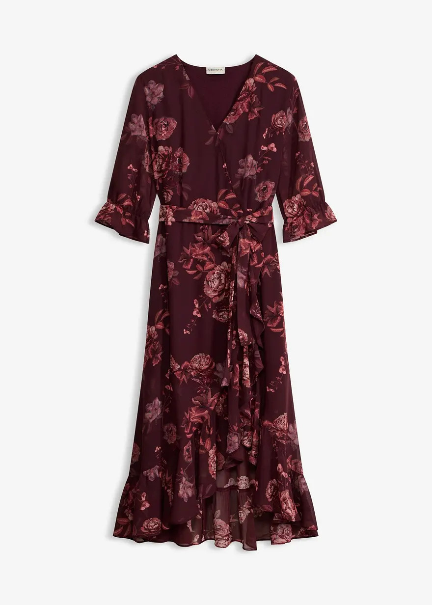 Modernes Kleid mit Volant - rot - Damen | bonprix | Bonprix DE
