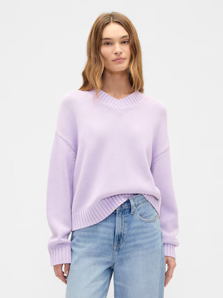 Oversized V-Neck Sweater | Gap Factory
