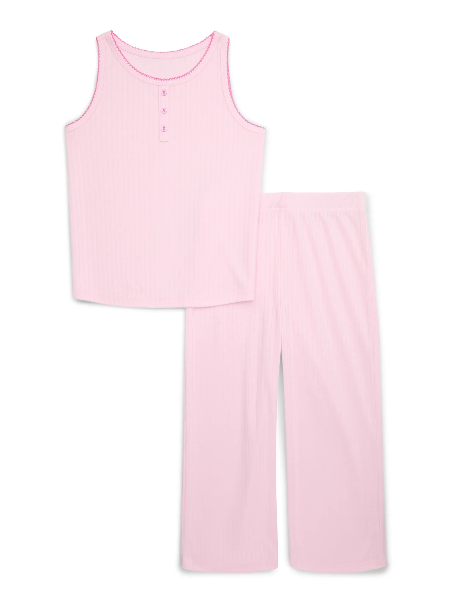 Wonder Nation Girls Lounge Tank Top and Pants, 2-Piece Set, Sizes 4-18 & Plus | Walmart (US)