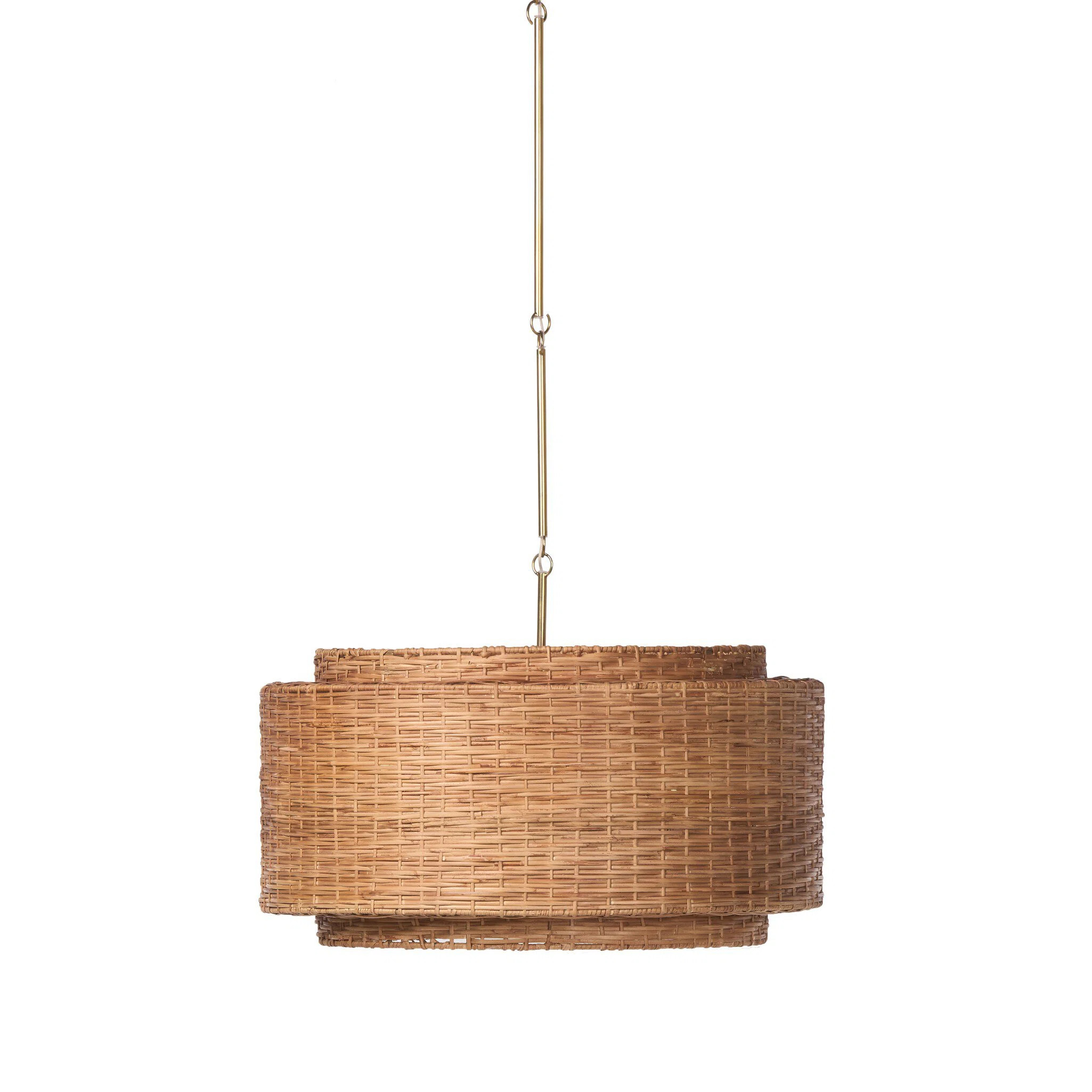 WENDALL 4 - Light Antique Brass Drum Pendant | Wayfair North America