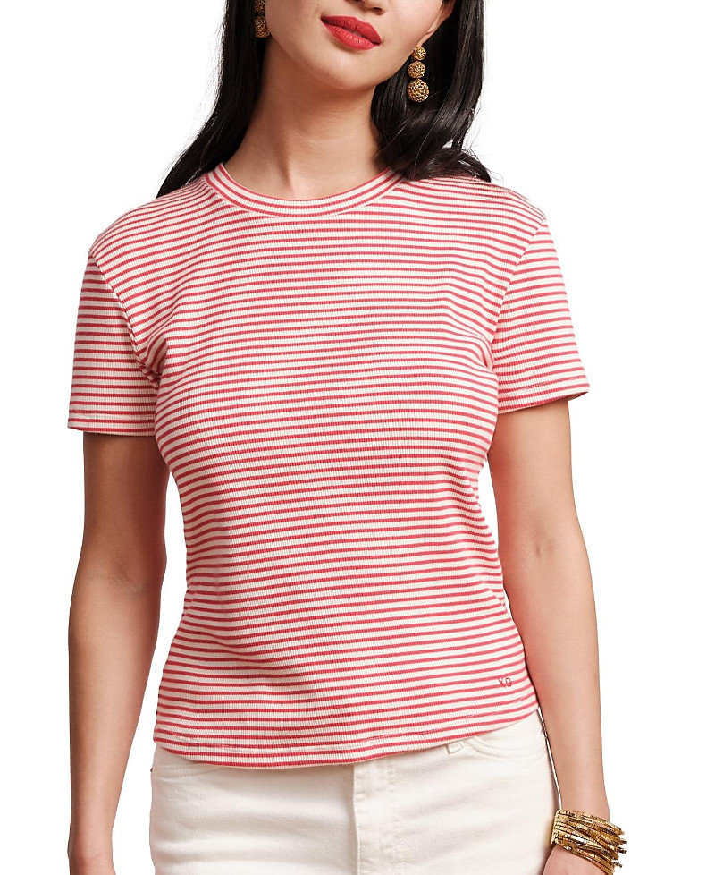 Frances Valentine Crewneck T Ribbed Stripe | Bloomingdale's (US)