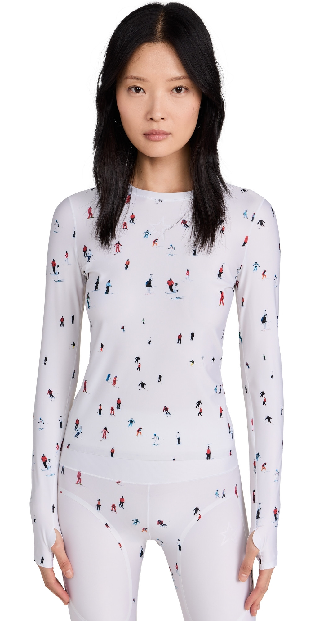 Perfect Moment Perfect Long Sleeve Active Tee Dede Ski Print XL | Shopbop