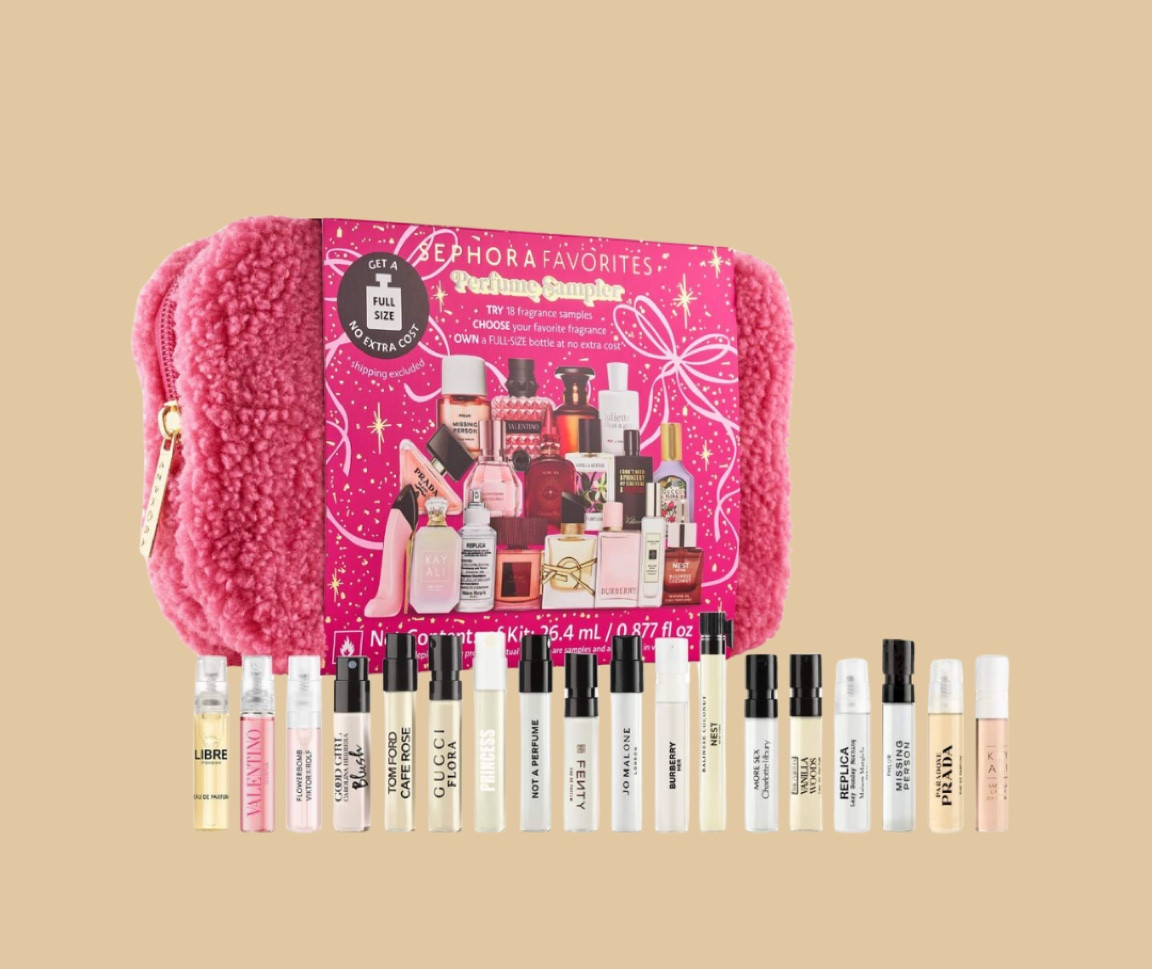 This makes a fabulous gift or self-gift for any perfume/fragrance lover! You get to try 18 fragrance samples, then redeem for a free full-size at no extra cost with the included voucher! I have purchased this one as well as past ones. As a bonus, you get a free makeup bag!

#LTKCyberWeek #LTKGiftGuide #LTKBeauty